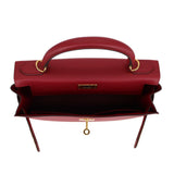 Herm�s 28cm Kelly Sellier Rouge Grenat Epsom Leather Gold Hardware