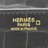 Herm�s 30cm Birkin Black Matte Alligator Gold Hardware
