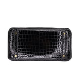 Herm�s 30cm Birkin Black Shiny Crocodile Porosus Gold Hardware