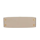 Herm�s Kelly Mini II HSS Nata/Black Epsom Leather GHW