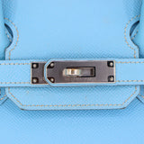 Hermès 30cm Birkin Candy Collection Celeste/Mykonos Epsom Leather Palladium Hardware
