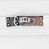 Hermès Kelly II Sellier Mini White Epsom Palladium Hardware